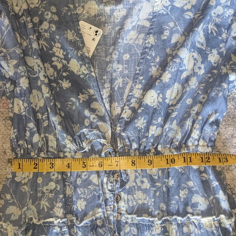 Free People Pappiet Midi Dress in Blue sz SML 💲ON SALE💲 - Picture 16 of 16